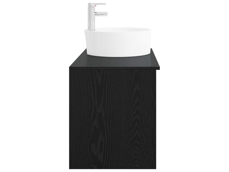  Ensemble de mobilier de salle de bain 2 pcs chêne noir shl7899  - Conforama E