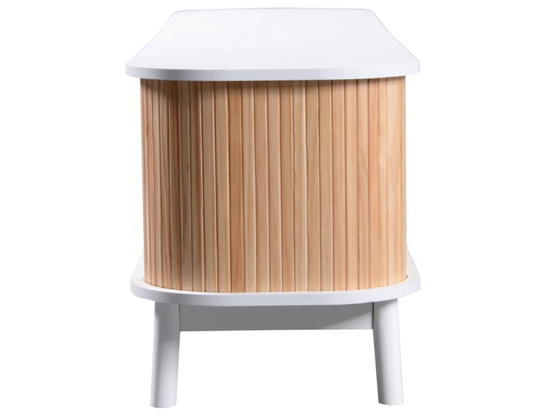  Meuble tv 170 cm rotin et bois avec portes et tiroirs  - Conforama D