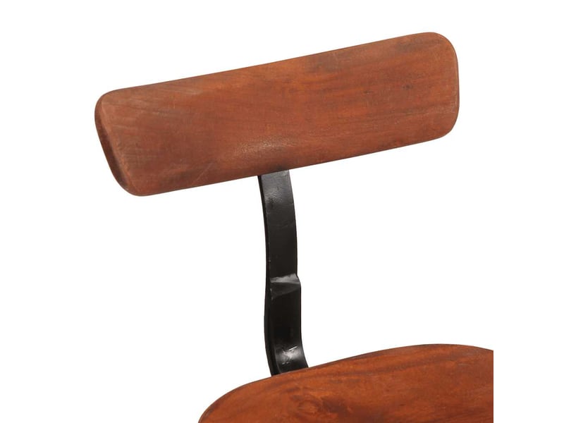  Lot de 2 tabouret de bar, chaise de bar 49x43x79 cm bois de manguier massif  - Conforama E