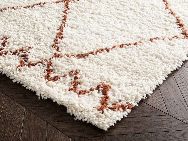  Bobochic tapis poils longs simon motifs graphiques beige 200x290 SIMON - Conforama C