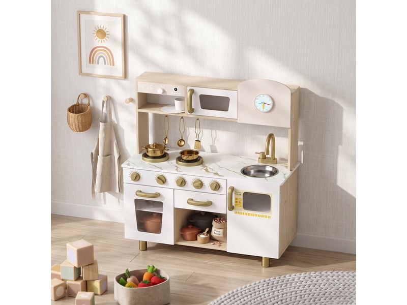  Cuisine enfant bois design rétro équipement et accessoires multiples  - Conforama B