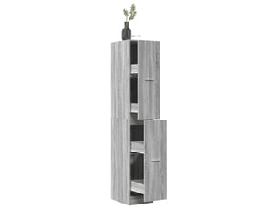 Armoire apothicaire sonoma gris 30x41x174,5cm bois d'ingénierie