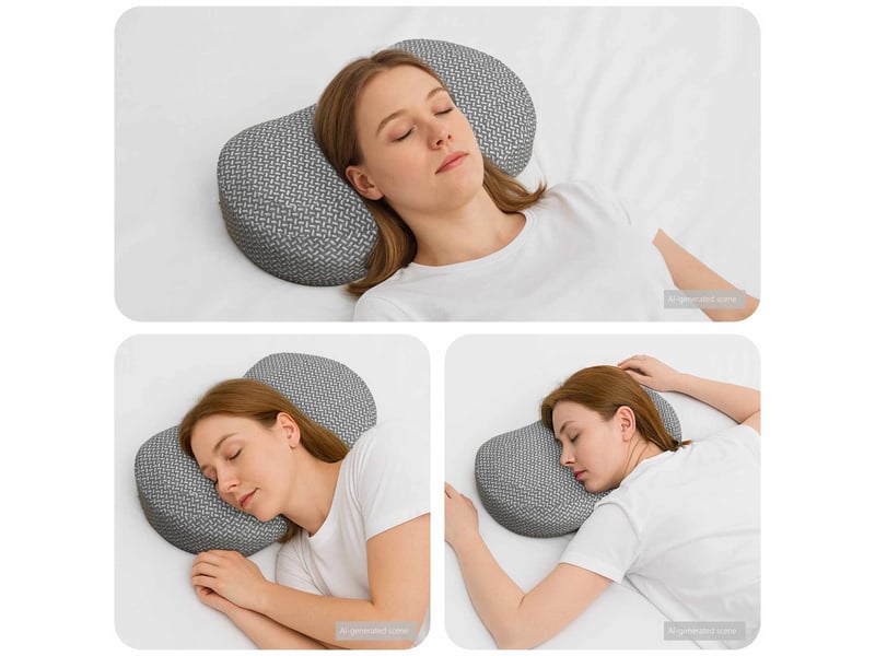  Oreiller, coussin cervical gris mousse à mémoire de forme cf51353  - Conforama B