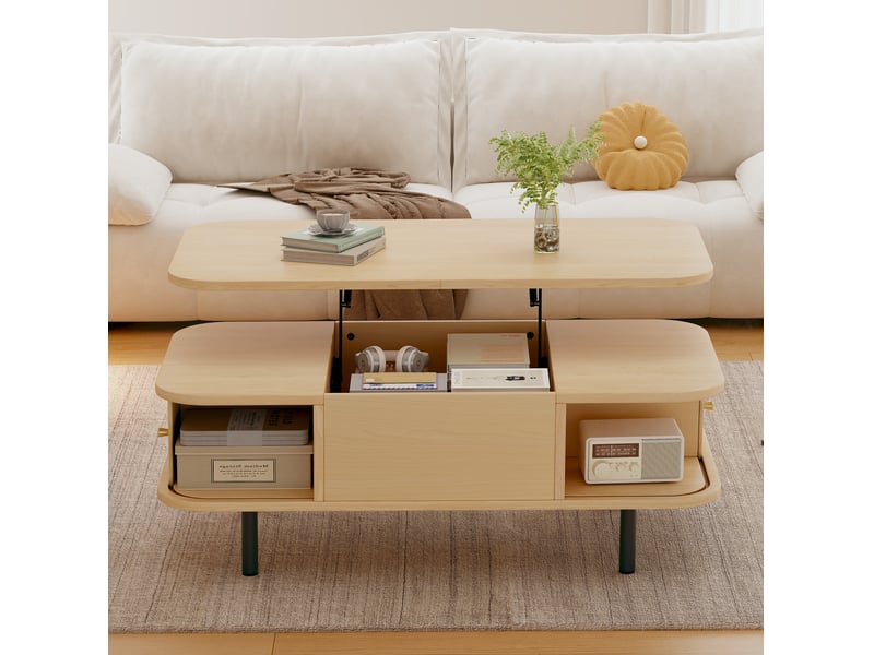  Table basse relevable avec rangement 101 x 51 cm evryae  - Conforama C
