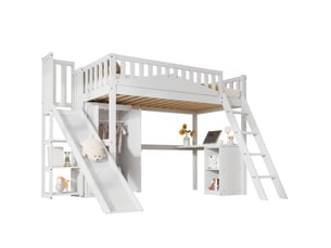 Lit superposé 90x200 cm <strong>OKWISH</strong>  <strong></strong> coloris blanc