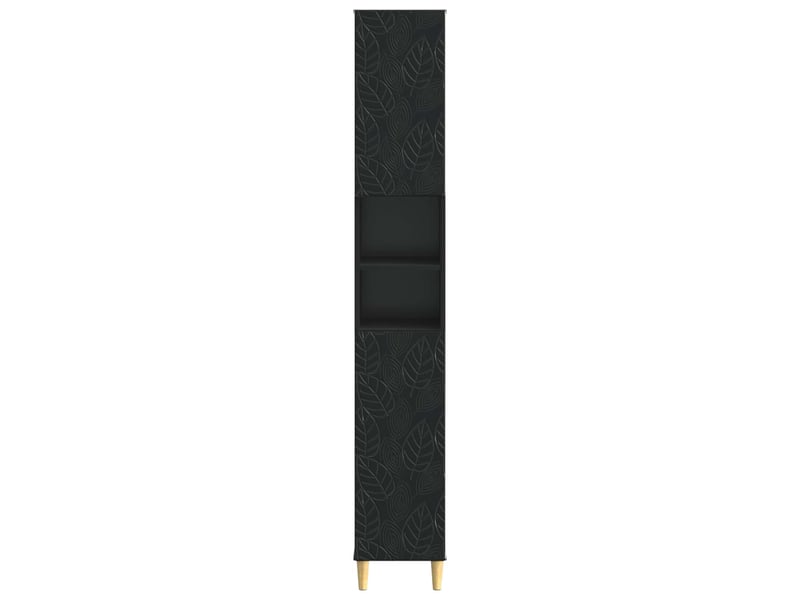 Colonne de salle de bain avec étagère ouverte delft noir - Conforama D
