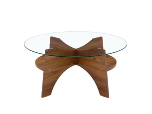 Table basse rond(e) coloris bicolore ULEVR  - 80 cmx80 cm