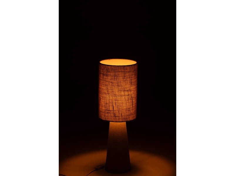  Lampe à poser en fibre de verre ava 65cm naturel  - Conforama C