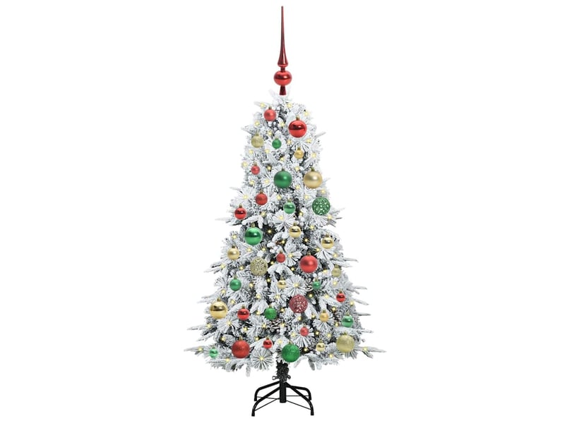  Sapin de noël, arbre de noël artificiel à branches articulées blanc 120 cm shl1953  - Conforama C