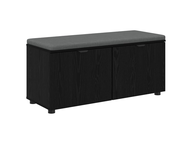  Banc d'entrée, banc interieur avec coussin chêne noir 100x38x46 cm shl63689  - Conforama A