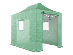 Serre pop-up pliable - 200x300x270 cm - vert - polyéthylène - toit à pignon - portes et fenêtres à fermeture éclair