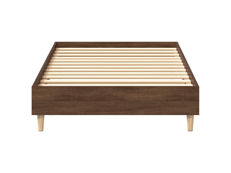  Lit simple- lit adulte -  cadre de lit sans matelas chêne marron 100x200 cm  - Conforama D