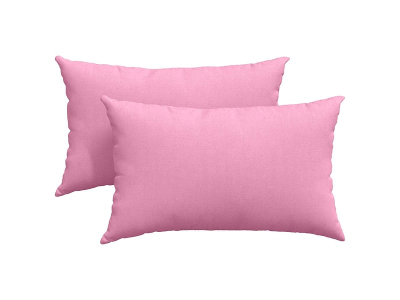  Lot de 2 coussins de canapé, coussins décoratifs tissu rose 50 x 30 cm cf58932  - Conforama A