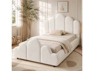 Lit simple 90x200 cm <strong></strong>  <strong></strong> coloris beige