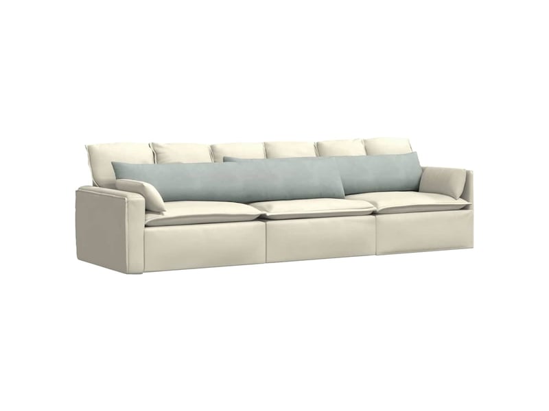  Lot de 2 coussins de canapé, coussins décoratifs gris clair 200 x 40 cm cf59062  - Conforama C