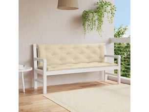 Coussin de banc de jardin, coussin d'assise beige 150x(50+50)x7 cm tissu oxford cf52653