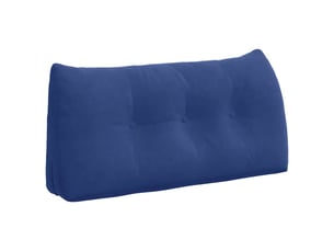 Coussin de dos, coussin de dossier bleu police 100 x 24 x 50 cm velours cf54555