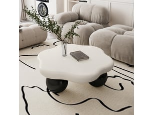 Table basse floral(e) coloris bicolore Fay Lum - 79 cmx79 cm