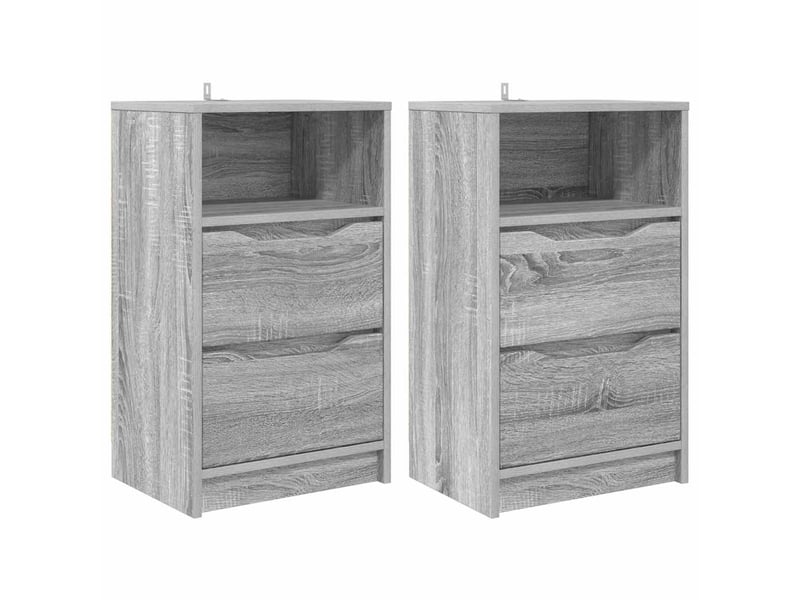  Tables de chevet avec tiroir 2 pièces gris sonoma 40 x 30 x 467 cm  - Conforama A