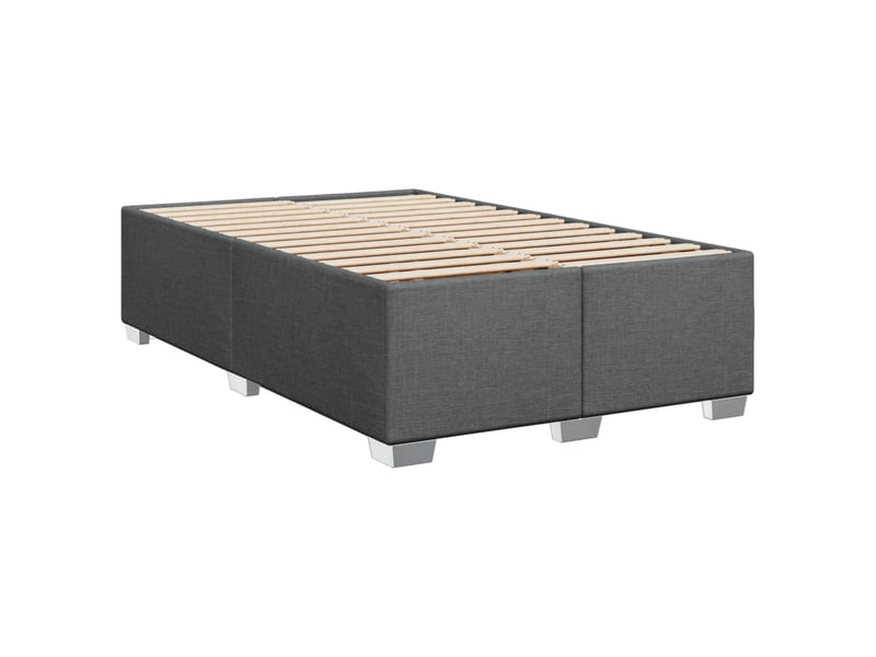  Lit double- lit adulte -  cadre de lit sans matelas gris foncé 120x190 cm tissu  - Conforama B