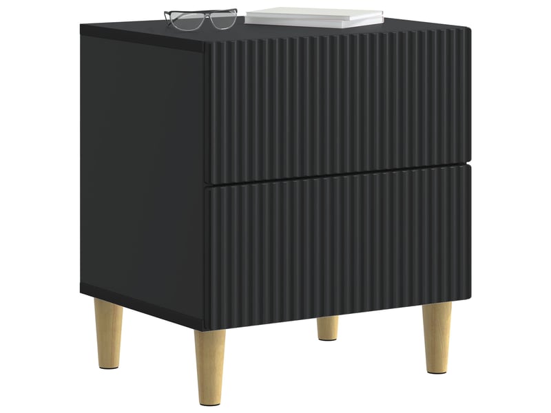  Table de chevet avec tiroir 2 pièces noir 43 x 34,5 x 48 cm  - Conforama A