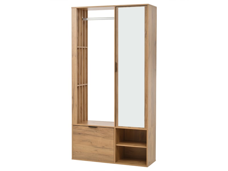  Portemanteau avec banc et rangement 100 x 190 cm en panneau de particules  - Conforama R