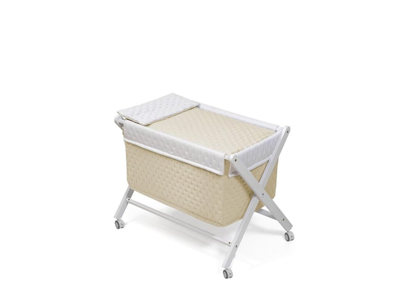  Berceau pliant en hêtre avec matelas - gaufré interbaby - beige MINITI001-05 - Conforama B
