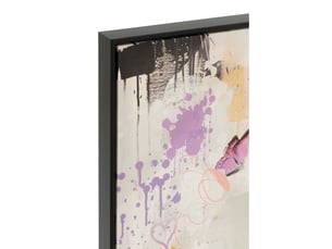 Tableau déco ballerina 80x80cm multicolore