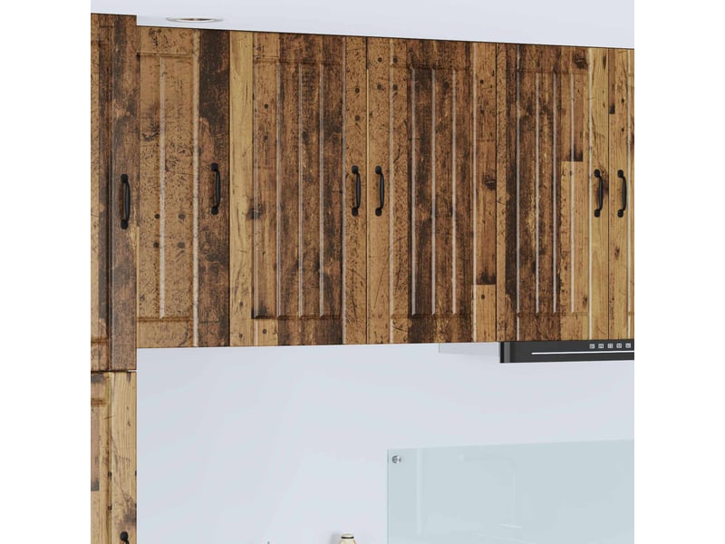 Meuble mural de cuisine, armoire de cuisine bois ancien 80x31x80cm shl2350 - Conforama B