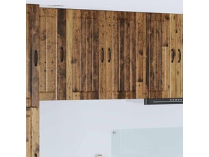 Meuble mural de cuisine, armoire de cuisine bois ancien 80x31x80cm shl2350