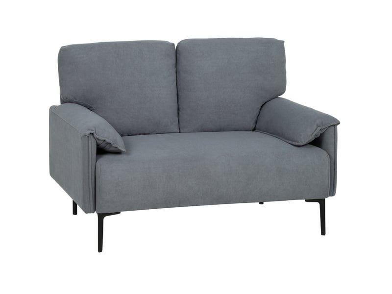  Canapé 2 places modenvie en velours gris 127 x 72 x 84 cm pieds métalliques  - Conforama A