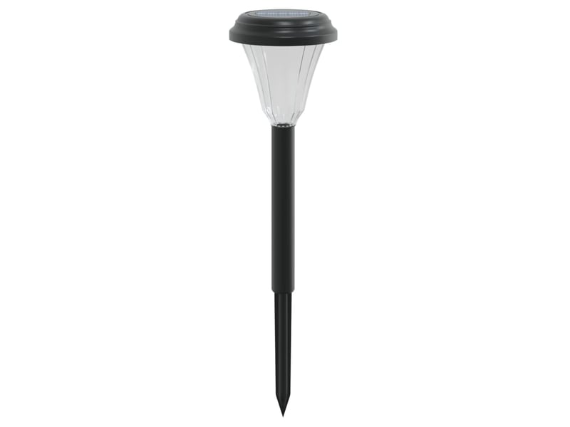  Lot de 12 lampes solaires d'allées et piquets de jardin 8,5 x 31 cm éclairage automatique ambiance cosy en ps noir 02_0056662  - Conforama C