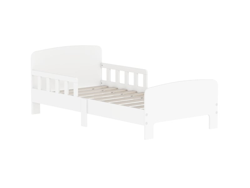  Lit enfant avec barrières de sécurité blanc 143,5 x 74,2 x 54 cm  - Conforama A