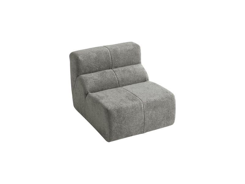  Canapé parresseux - fauteuil simple relax une place - canapé de sol - en velours doux - gris  - Conforama A
