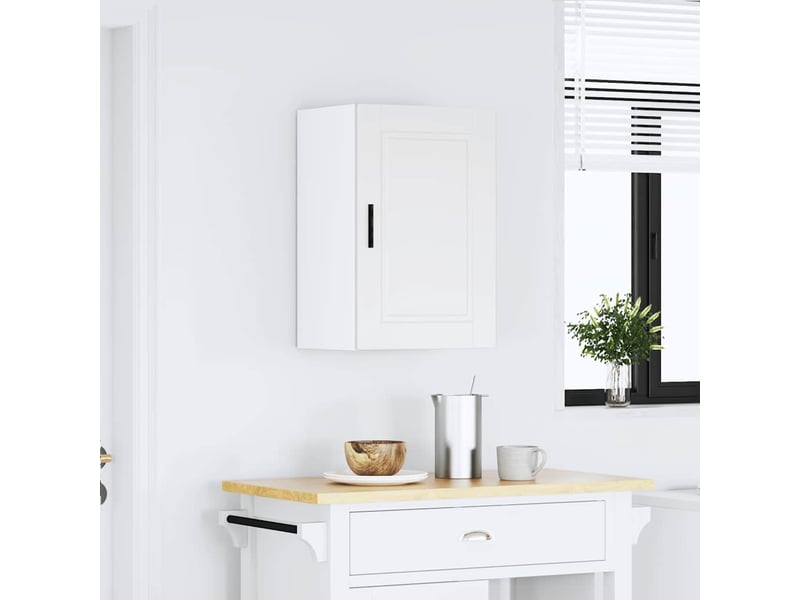 Meuble de rangement, armoire murale de cuisine porto blanc bois d'ingénierie - Conforama C
