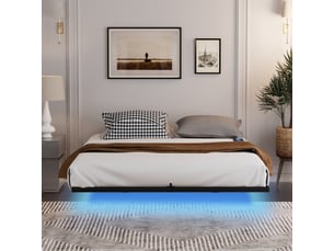 Lit 2 places 160x200 cm KORFEE coloris noir