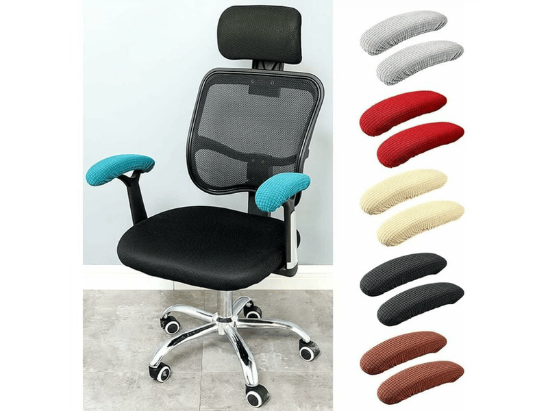  Housse de chaise - gants de bureau blancs en polyester lot de 1 pour accoudoirs de chaise - amovibles, élastiques, lavables et imperméables - noir XLH-ZLS-009327ZLS - Conforama E