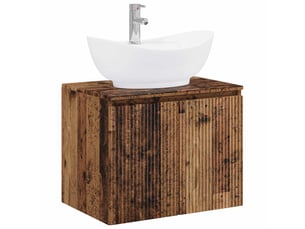 Ensemble de mobilier de salle de bain bois ancien cf64606