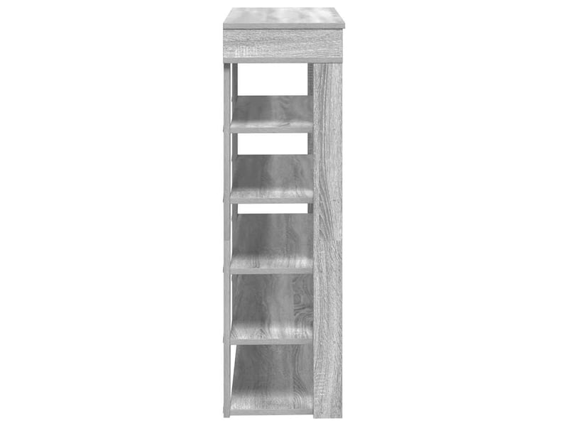  Meuble à chaussures, étagère à chaussures sonoma gris 80x30x98 cm bois d'ingénierie  - Conforama E