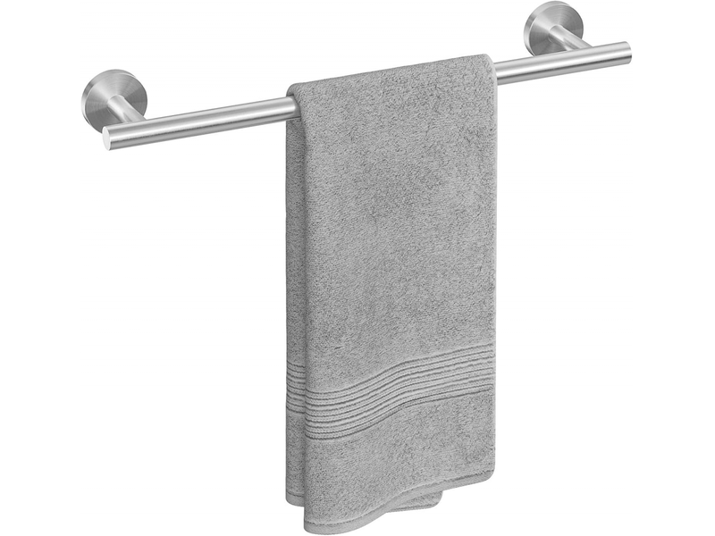  Barre porte-serviettes, porte-serviettes en acier inoxydable, convient pour la salle de bain ou la cuisine(50 cm, brossé)  - Conforama A