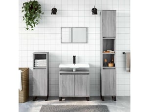 Amoire de salle de bain sonoma gris 58x33x60cm bois d'ingénierie shl3025