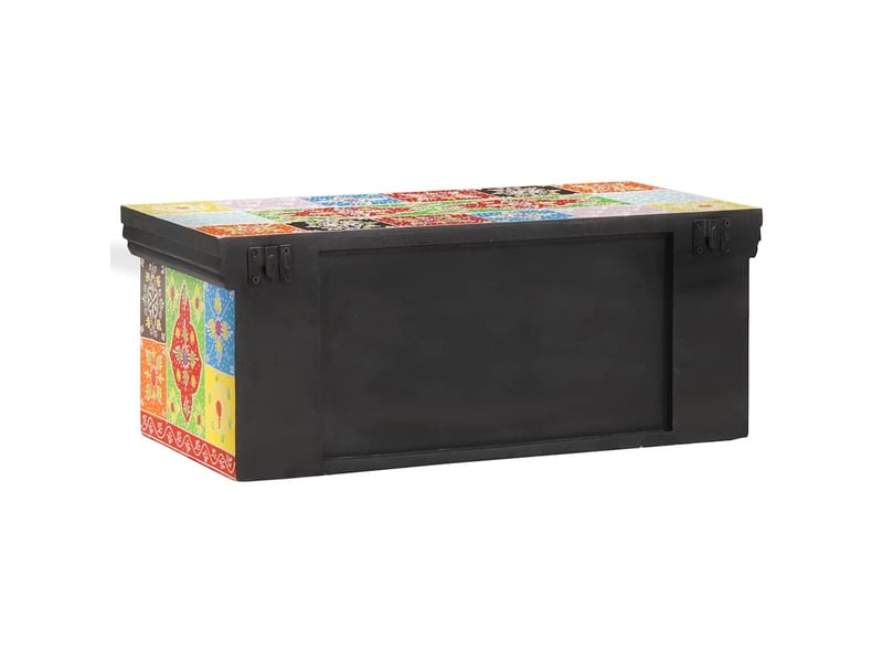  Meuble tv - banc tv - meuble de rangement multicolore 60 x 30 x 24 cm bois de manguier massif  - Conforama D