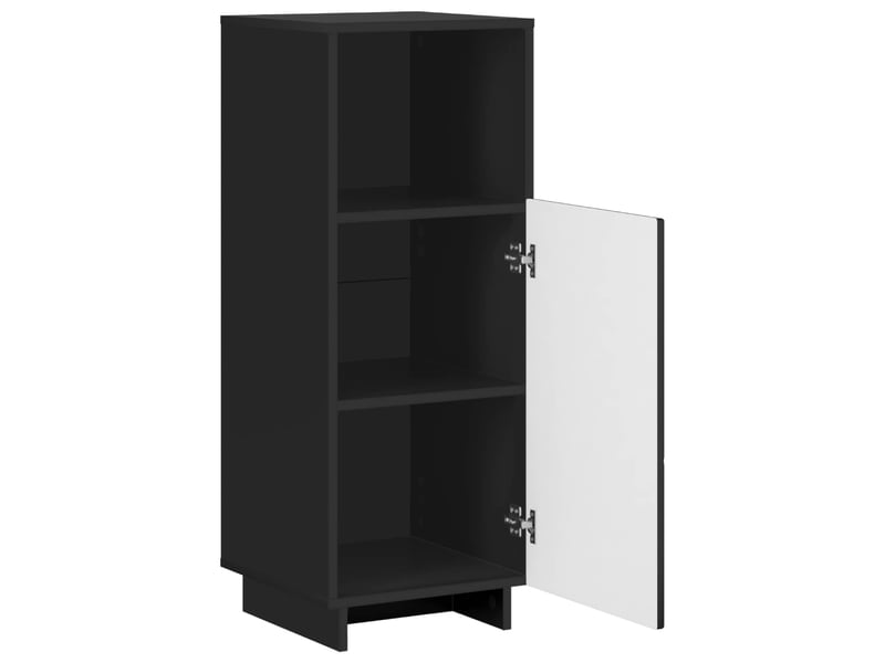  Armoire de salle de bain, meuble de rangement noir 36.5x38x95 cm  - Conforama C