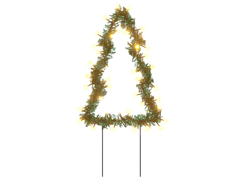  Décoration lumineuse arbre de noël piquets 3 pcs 50 led 30 cm  - Conforama D