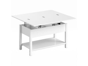 Table basse rectangulaire coloris blanc <strong></strong> <strong></strong> - 90 cmx100 cm