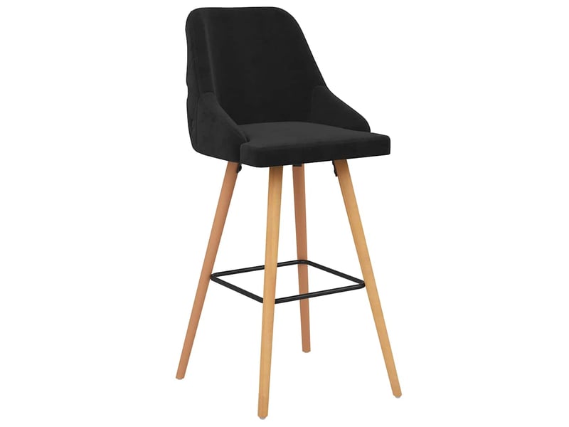  Lot de 2 tabouret de bar, chaise de bar noir velours shl34311  - Conforama A