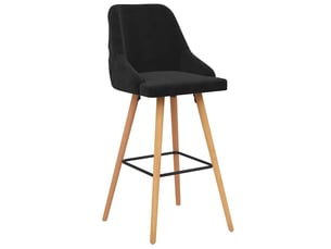 Lot de 2 tabouret de bar, chaise de bar noir velours shl34311