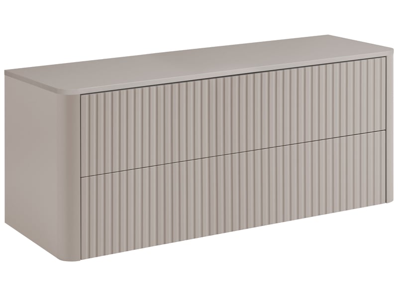  Plan de travail linea 120 cm cachemire mat pour meuble de salle de bain avec angles arrondis  - Conforama R