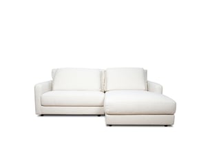 Canapé venezia laine bouclée angle d blanc cassé 3 pl