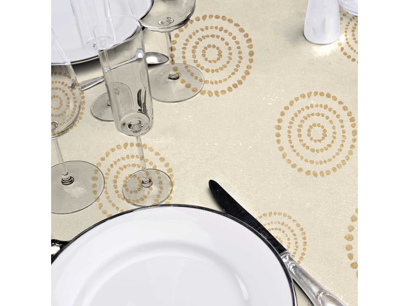  Nappe toile cirée celte 140x240cm naturel  - Conforama C
